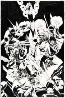 Scott McDaniel What If...? #83 Daredevil / Elektra / Dr. Strange Cover Original Art (Marvel, 1996).