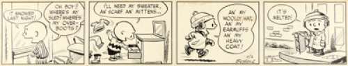 Charles Schulz Peanuts Daily Comic Strip Original Art dated 11-2-51 (United Feature Syndicate, 1951). | Heritage