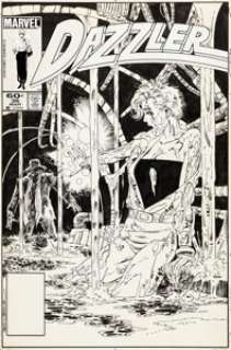 John Byrne Dazzler #36 Cover Original Art (Marvel, 1985).