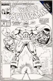 Alex Saviuk Web of Spider-Man #60 Cover Original Art (Marvel, 1990).