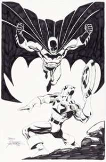 George Pérez Back Issue #1 Batman vs. Captain America Cover Original Art (TwoMorrows Publishing, 2003).