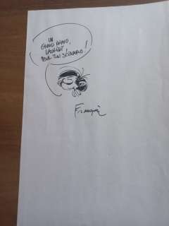 Franquin | Franquin, André - Dessin original dédicacé - Gaston Lagaffe | Catawiki