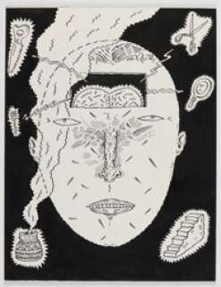 Richard Sala Night Drive Back Cover Original Art (1984).