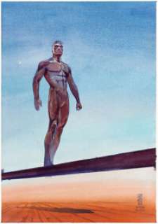 Alex Maleev - Silver Surfer Painting Original Art (2021).