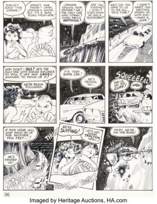 Reed Waller Bizarre Sex #9 Omaha the Cat-Dancer Story Page 36 Original Art (Kitchen Sink Press, 1981).
