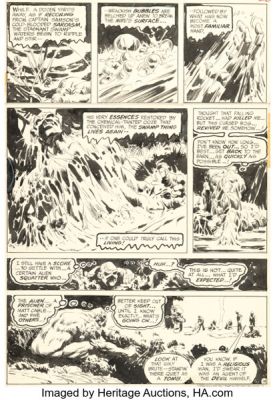 Bernie Wrightson and Jeff Jones Swamp Thing #9 Story Page 14 Original Art (DC, 1974). | Heritage