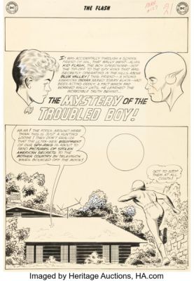 Carmine Infantino and Joe Giella The Flash #127 "The Mystery of the Troubled Boy!" Complete 10-Page Story Original Art and Julius Schwartz Letter (DC, 1962). (Total: 13 Items)