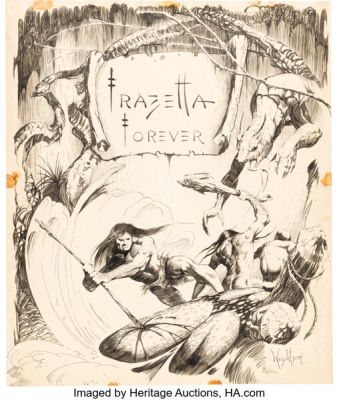 Bernie Wrightson Spa Fon #4 "Frazetta Forever" Illustration Original Art (Rich Hauser, 1968). | Heritage
