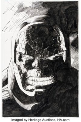 Jim Lee and Scott Williams Justice League #4 Darkseid Splash Page 22 Original Art (DC, 2012). | Heritage