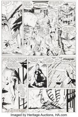 Jim Lee and Scott Williams The Uncanny X-Men #275 Psylocke and Wolverine Story Page 37 Original Art (Marvel, 1991). | Heritage