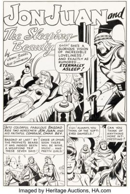 Alex Schomburg Jon Juan #1 Story Page 1 Original Art (Toby, 1950). | Heritage