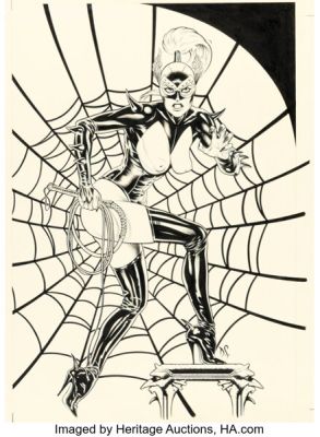 Dave Stevens Venus Domina Candlemass Eve Special Cover Original Art (Verotik, 1997). | Heritage