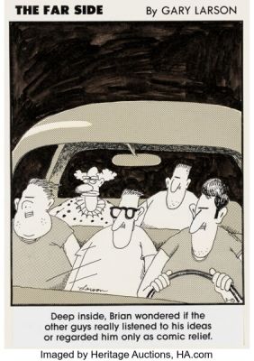 Gary Larson The Far Side Single-Panel Daily Comic Strip Original Art dated 3-15-85 (Chronicle Features, 1985). | Heritage