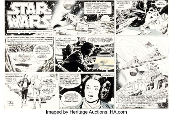 Al Williamson Star Wars Sunday Comic Strip Original Art dated 4-12-81 (LA Times Syndicate, 1981). | Heritage