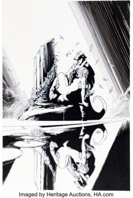 Olivier Vatine Hellboy & BPRD, The Night of the Cyclops #8 Exclusive Cover Original Art (Delcourt, 2024). | Heritage