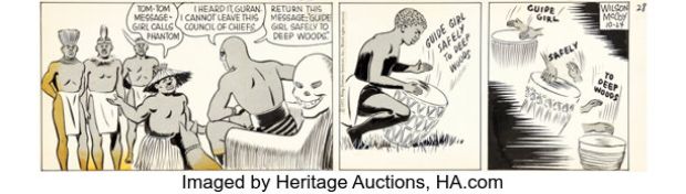 Wilson McCoy The Phantom Daily Comic Strip Original Art dated 10-24-57 (King Features Syndicate, 1957). | Heritage