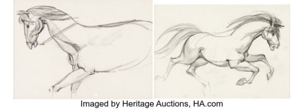 Chuck Jones Original Horse Study Group of 2 (c. 1960-70s). (Total: 2 Items) | Heritage