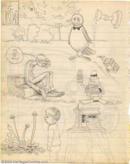 Robert Crumb - Original Sketches (1962). This is page 104 of one of Robert Crumb’s early sketchbooks, and it’s - | Heritage