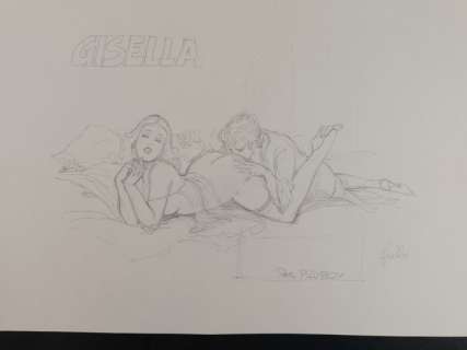 Leone Frollo | Leone Frollo - Illustrazione Originale "Gisella" - Firmata - Page volante | Catawiki