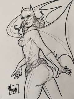 Nolan, Graham | Batgirl - dessin original à l’encre par Graham Nolan - Page volante - Exemplaire unique - (2017) | Catawiki