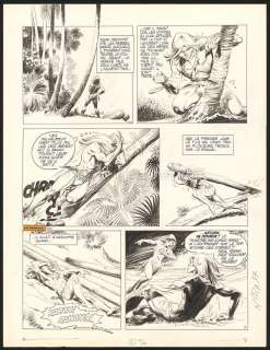 André Cheret - Planche originale n°7 issue de l‘histoire L‘Île du clan perdu - Rahan