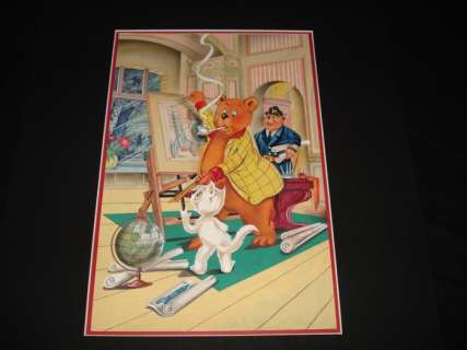 Marten Toonder Studio’s | Studio Marten Toonder - Originele aquarel - Tom Poes en heer Bommel - Illustratie voor weekblad Revue - (1965) | Catawiki