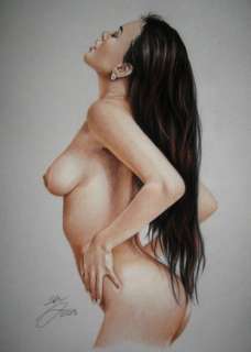 Sly | Sly - Original drawing in colour - Nude women - Size: 31 x 42 cm. - (2023) | Catawiki