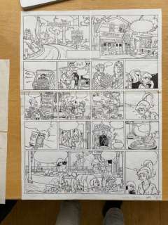 Franka - Circus Santakraam: Origineel van plaat 22, samenvatting en 5 schetsen - (1980) | Catawiki