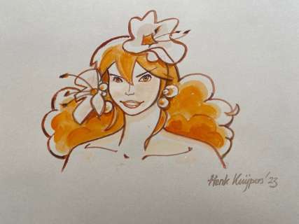 Franka - Originele groot formaat tekening portret Franka (2023) | Catawiki