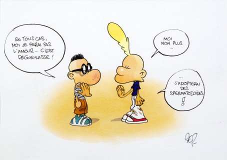 Zep - Titeuf, illustration Ã  l‘encre de Chine et aux…