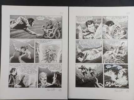 Civitelli, Fabio - 2 Original page - Tex, Gigante n. 675 - L’Inferno che Urla - 2017 | Catawiki