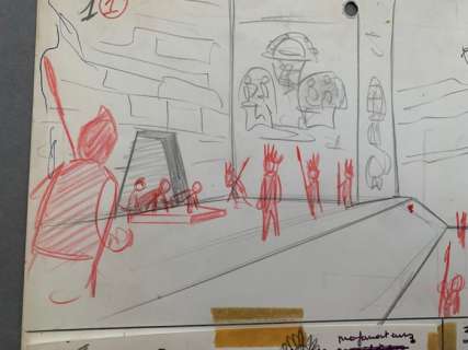 Hergé - 1 Story Board - Dessin Animé « Le Temple du Soleil » - Tintin | Catawiki