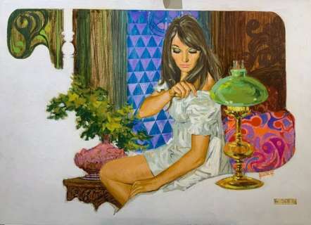 Fernández, Fernando - 1 Original colour drawing - Laurence my love - 1977 | Catawiki