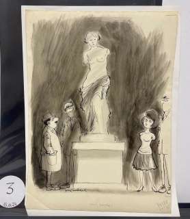 Jean TRUBERT. « La statue sans bras ». Dessin à l’encre de Chine… | misc / divers
