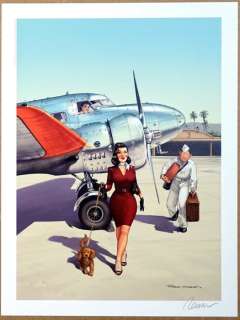 Hugault, Romain - 1 Offset Print - Pin-up Wings Avion - Arrivée - 2019 | Catawiki