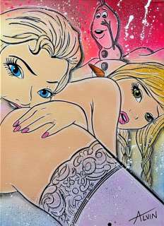 Alvin Silvrants (1979) - Original artwork - Frozen Hotness - Olaf is growing a firm carrot | Catawiki