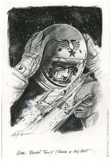 Formosa, Gil - 1 Original preliminary drawing - Sergent Major Bowen T1 - Couverture - L’Homme le plus haut - 2011 | Catawiki