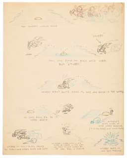 SNOW WHITE DWARF â€œSTUBBYâ€ ORIGINAL CONCEPT ART PAIR. | Hake’s