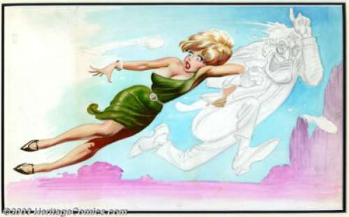 Frank Frazetta - Unfinished Original Painting for Little Annie Fanny (Playboy, undated). This spectacular watercolor - | Heritage