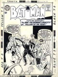 Sheldon Moldoff - Original Cover Art for Batman #157 (DC, 1963). Looks like "helpful" Vicki Vale is -