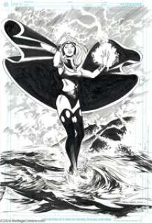 Steve Lieber - Storm Pin Up Original Art (2004).  With remarkable detail and delicate line-work, this is one -