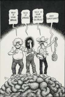 Paul Mavrides - Fabulous Furry Freak Brothers Illustration Original Art (1992). Paul Mavrides and those Three - | Heritage