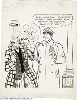 Lank Leonard and Morris Weiss - Feature Funnies #19 Cover Original Art (Eastman Color, 1939). Real fame came to -