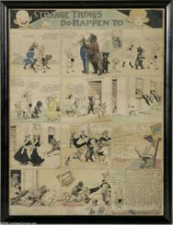 Richard Felton Outcault - Yellow Kid and Buster Brown Hand-Colored Sunday Comic Strip Art Original Art, dated - | Heritage