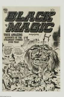 Jack Kirby and Joe Simon - Black Magic Unused Cover Original Art (Prize, circa 1952). The Simon and Kirby team’s - | Heritage