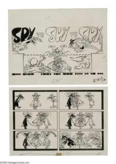 Antonio Prohias - Mad #73, "Spy vs Spy vs Spy" Page Original Art, (EC, 1962). For a while, Antonio - | Heritage