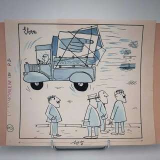 Eben (XXème) pour L’automobile n°180 Passage d’un camion chargé de… | misc / divers