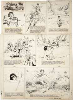 Hal Foster Prince Valiant Sunday Comic Strip #1124 Original Art, dated 8-24-58 (King Features Syndicate, - | Heritage