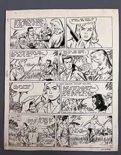 Forton, Gérald - 1 Original page - Bob Morane T2 - Sur la piste de l’ivoire - 1962 | Catawiki