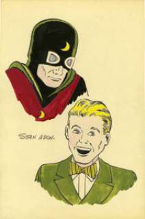 Stan Aschmeier Dr. Mid-Nite and Johnny Thunder Sketch Original Art (undated). Golden Age artist Stan -